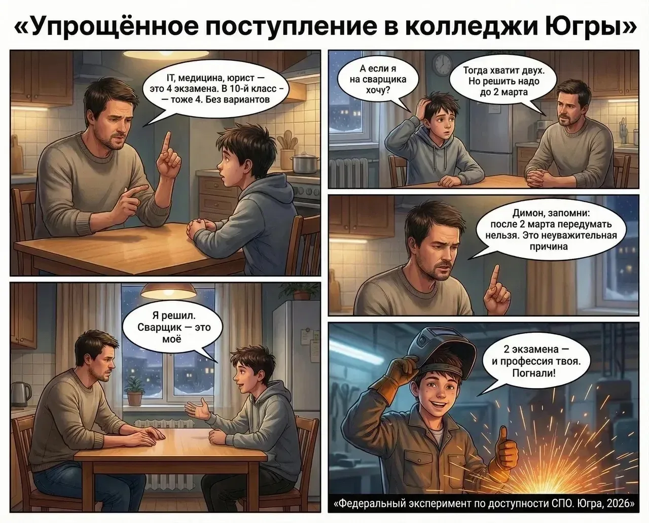 ⚡️Упрощённое поступление в колледжи Югры на рабочие профессии — что нужно знать выпускникам школ и и