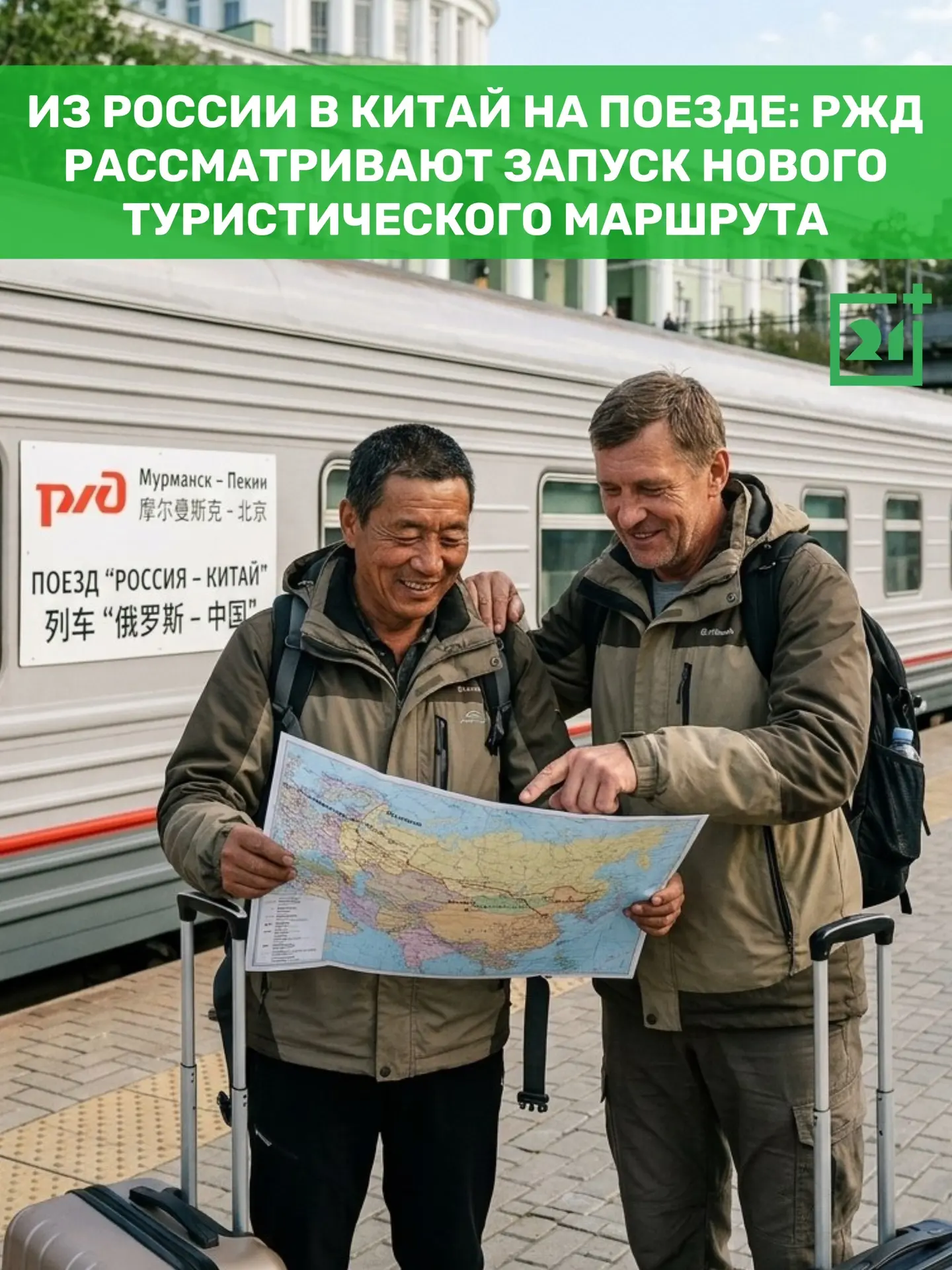 ❗️Из России в Китай на поезде: РЖД рассматривают запуск нового туристического маршрута