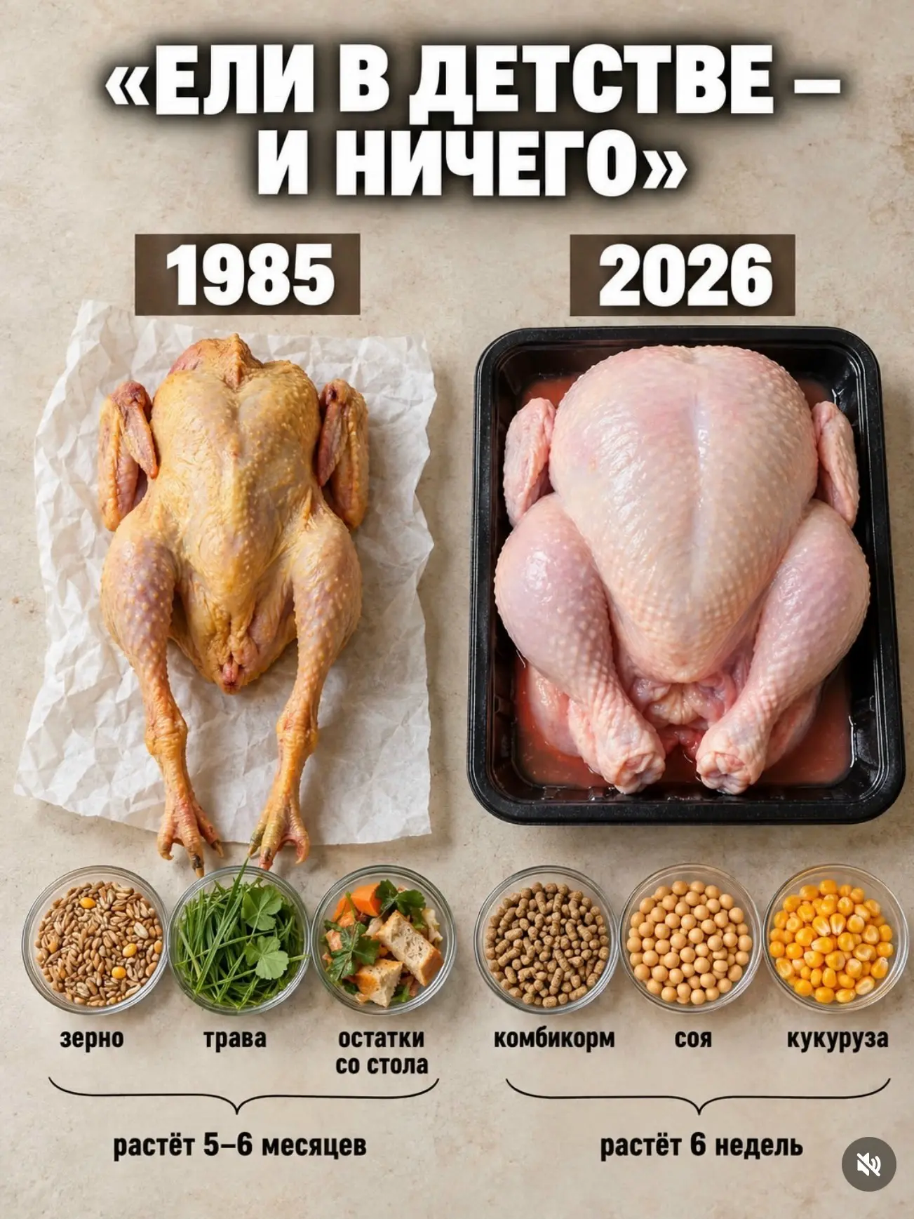 В тему продуктов раньше и сейчас: