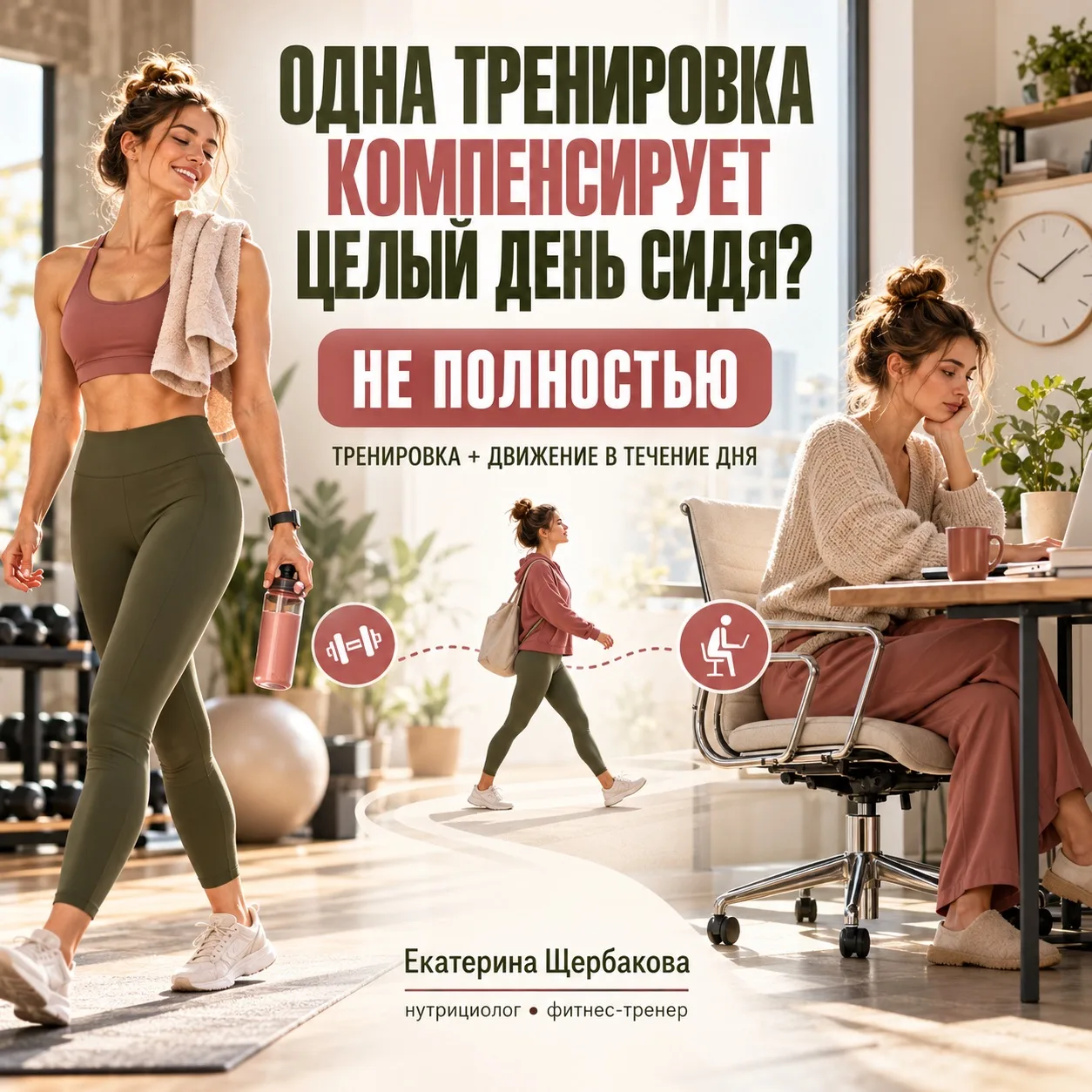 ОДНА ТРЕНИРОВКА КОМПЕНСИРУЕТ ЦЕЛЫЙ ДЕНЬ БЕЗ ДВИЖЕНИЯ?