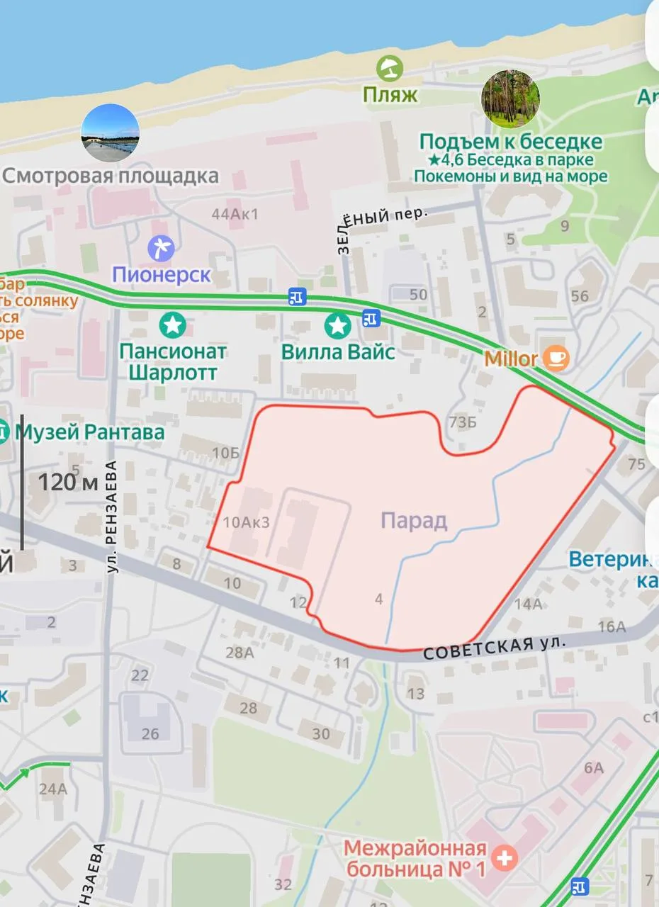 В Пионерском на ул. Комсомольской вторую ночь стоит шум непонятный (вероятно стройка жк...