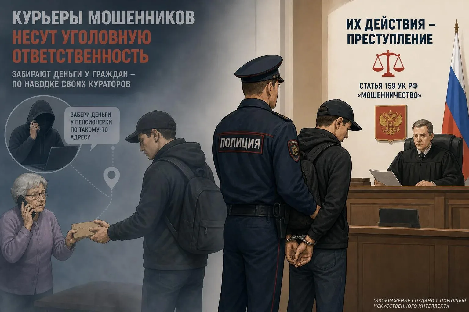 Мошенники привлекают курьеров для хищения денег у доверчивых граждан. Такие посредники ...