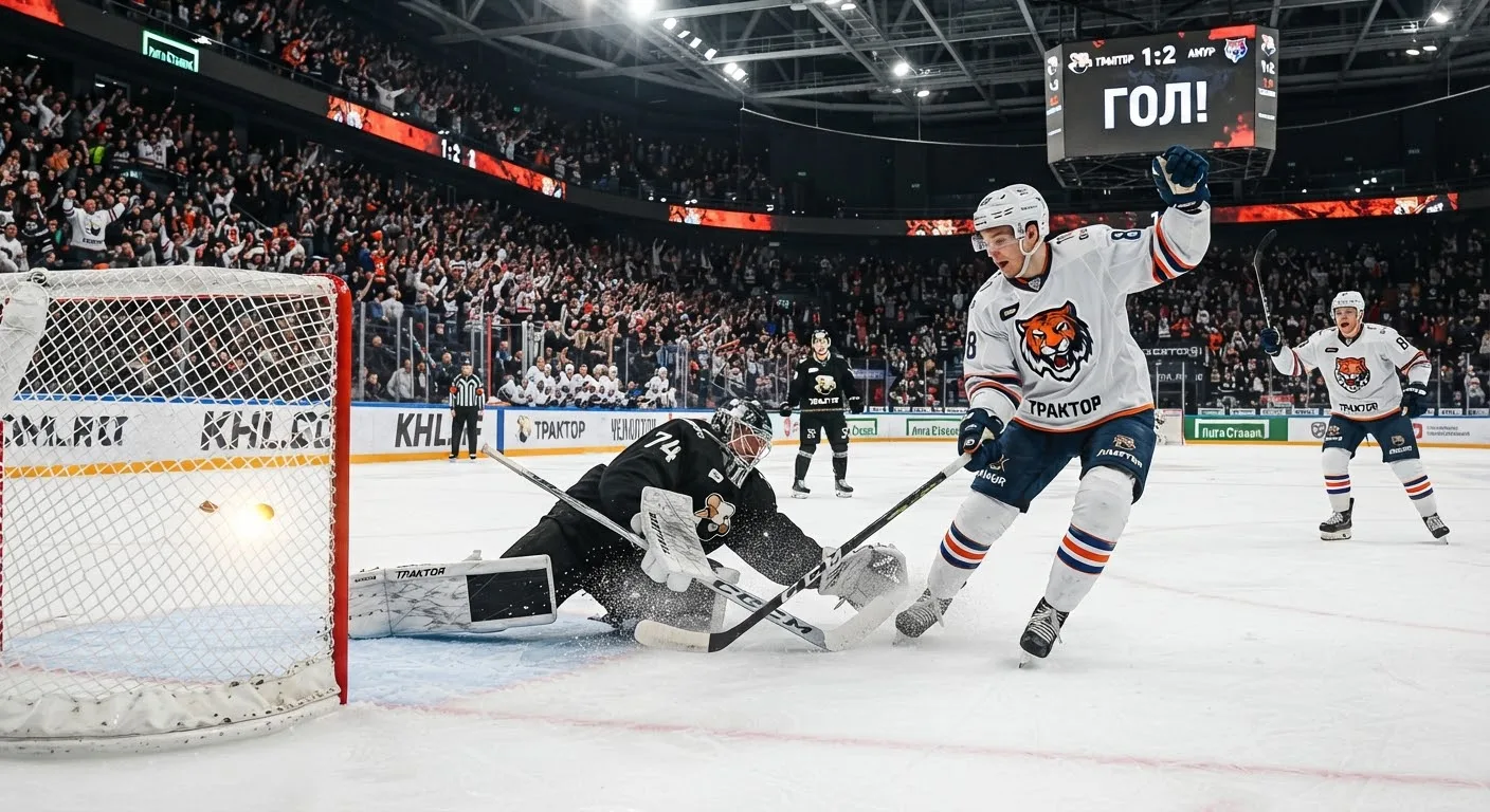 🏒 «Амур» вырвал победу у «Трактора» в Челябинске