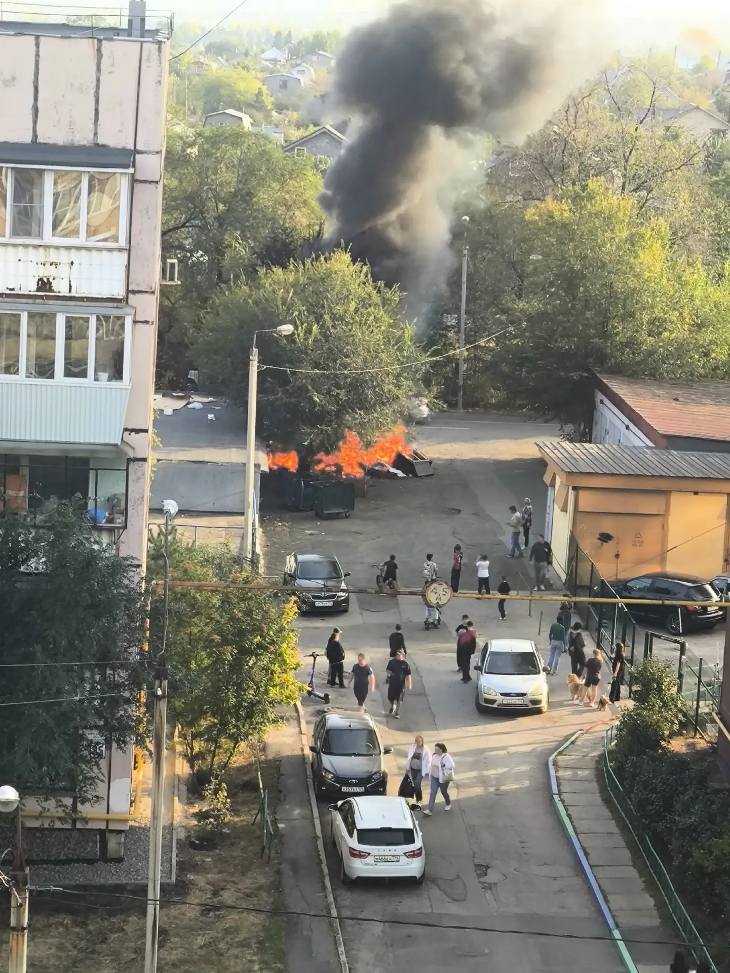 Пожар на улице Сиреневый 25