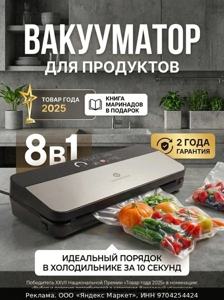 🛍Вакуумный упаковщик для продуктов с отсеком NARRAZIONE VS6606X