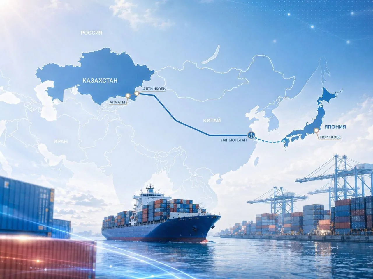 🇰🇿🇨🇳🇯🇵 KTZ Express организовал контейнерные ж/д перевозки между Японией и Казахст...
