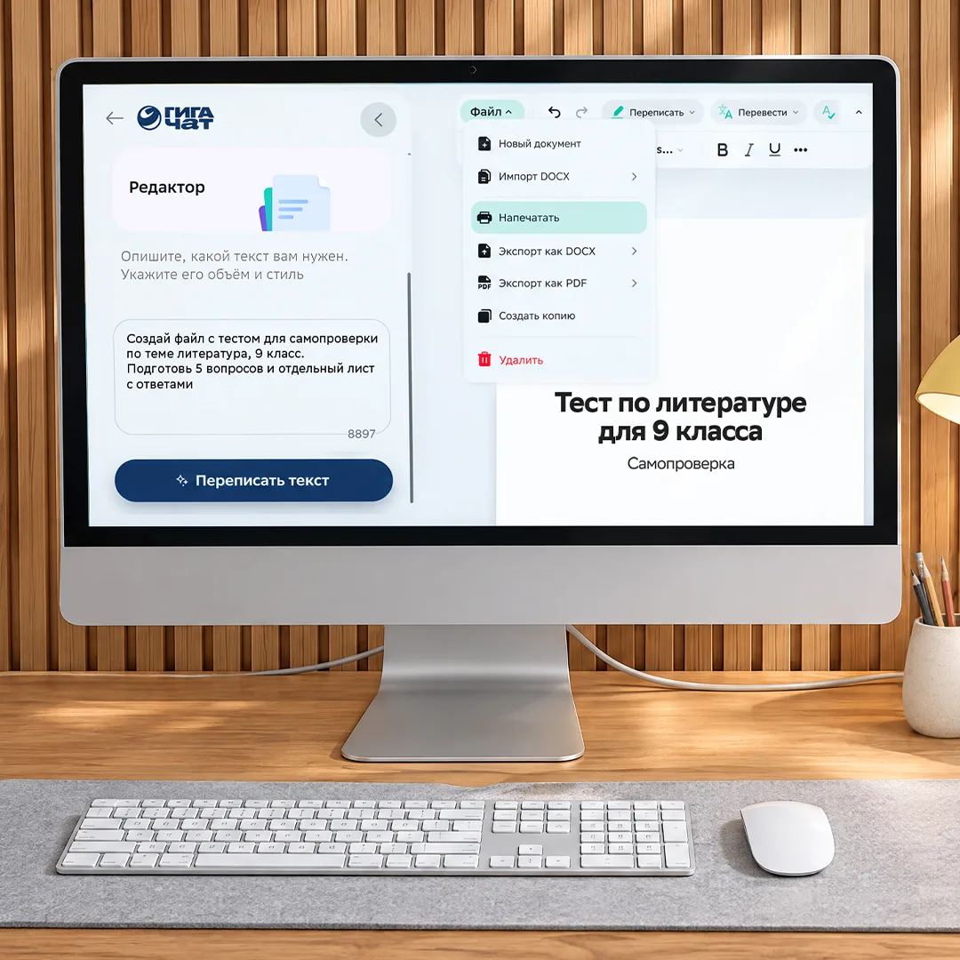 Устройте репетицию контрольной вместе с ГигаЧатом 5️⃣