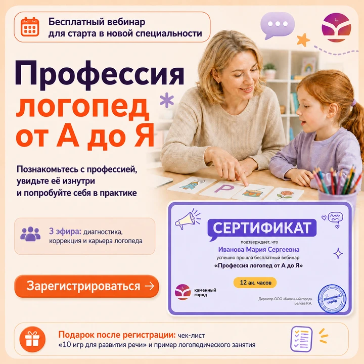 🌟Профессия логопед: бесплатный мини-курс для старта в новой специальности