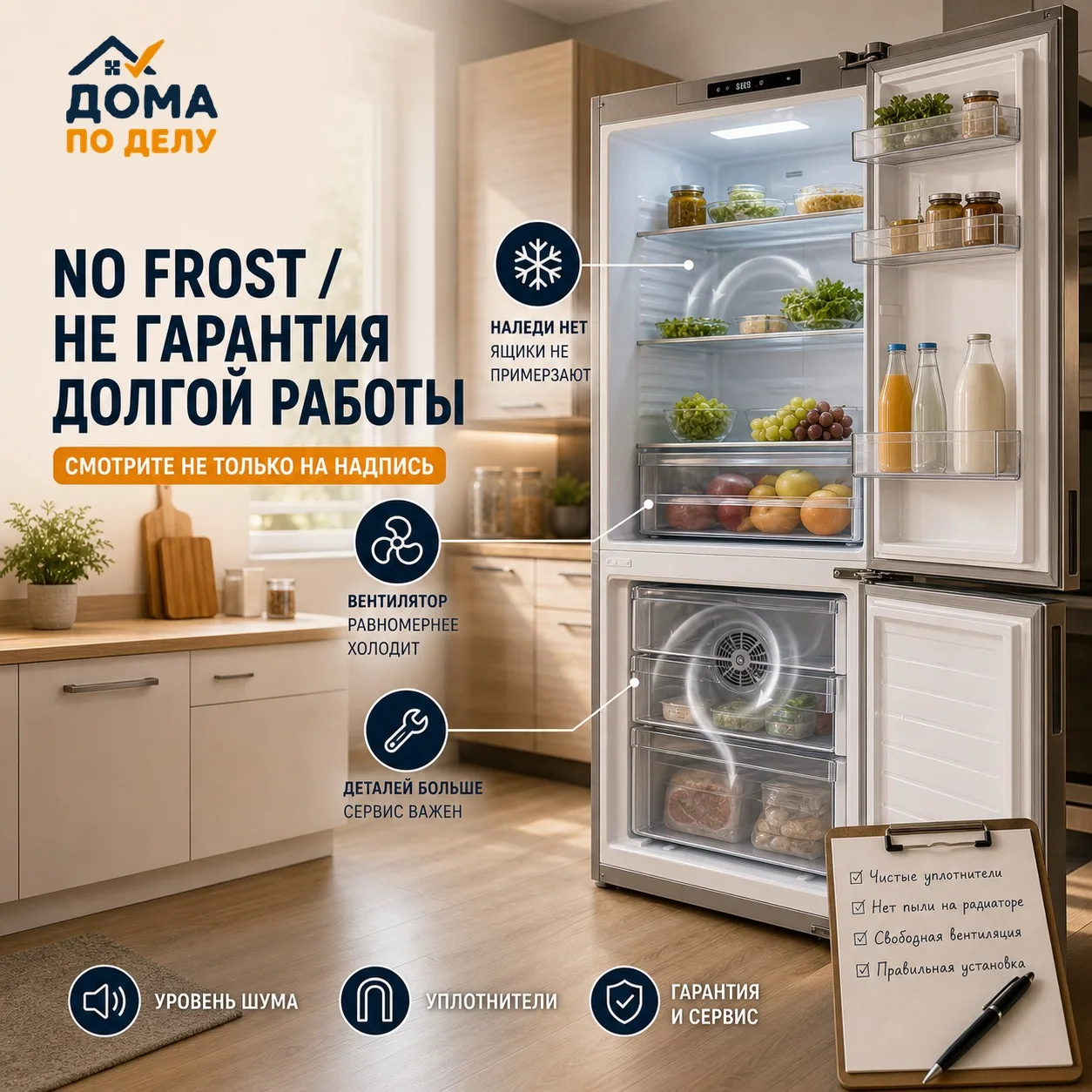 ❄️ No Frost удобен — но сама надпись ничего не говорит о качестве холодильника