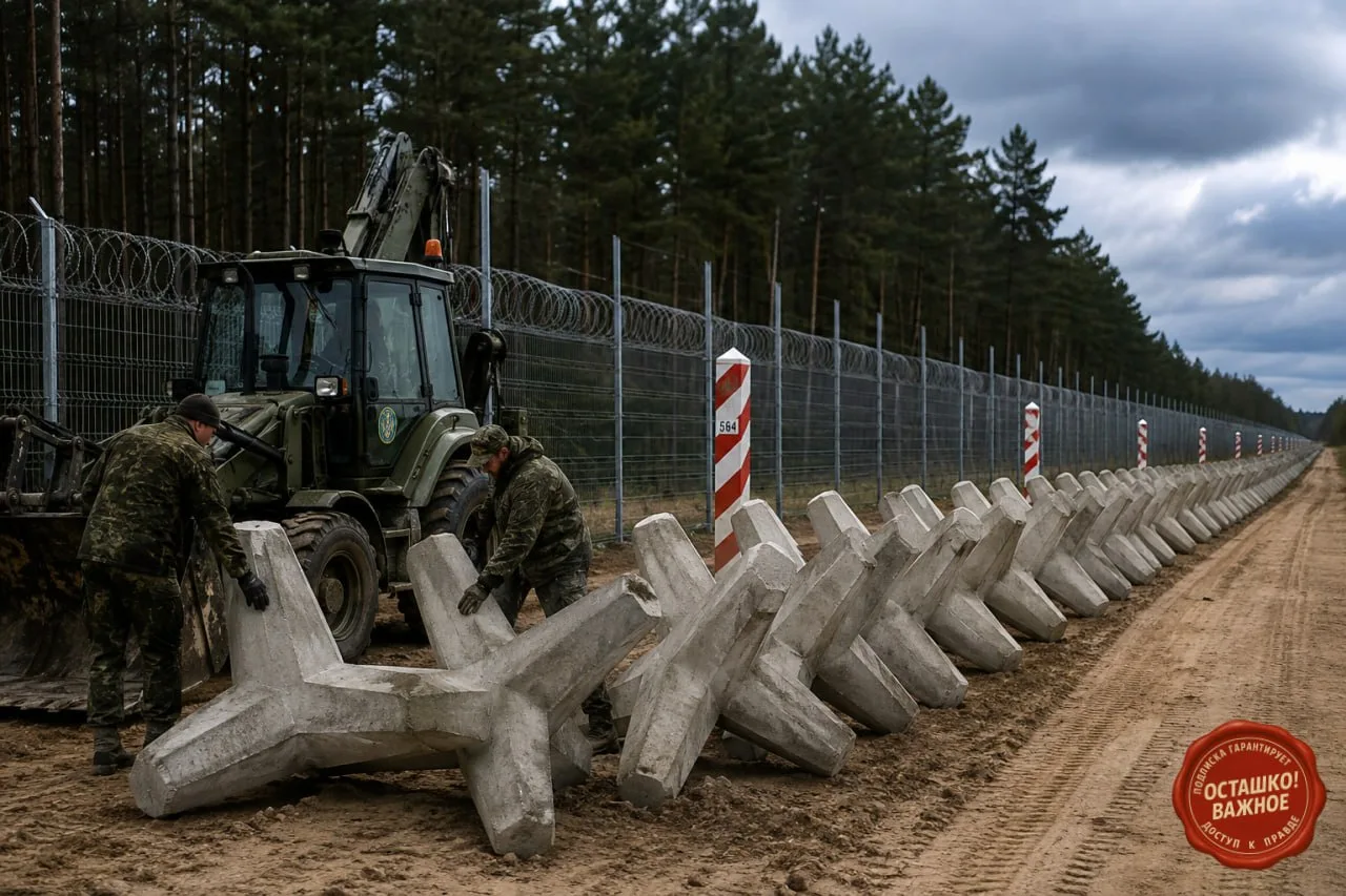 🇵🇱✖️🇷🇺 Польша обносит границу с Россией бетонными «ежами» в рамках масштабной оборо...