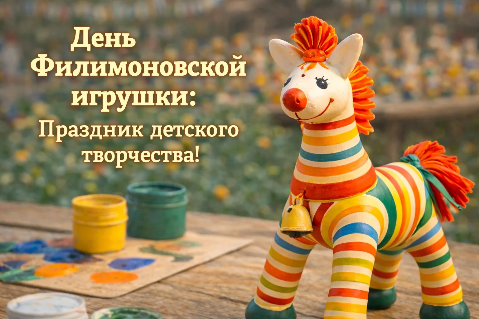 Сегодня в нашей старшей группе прошел замечательный праздник — День филимоновской игрушки!