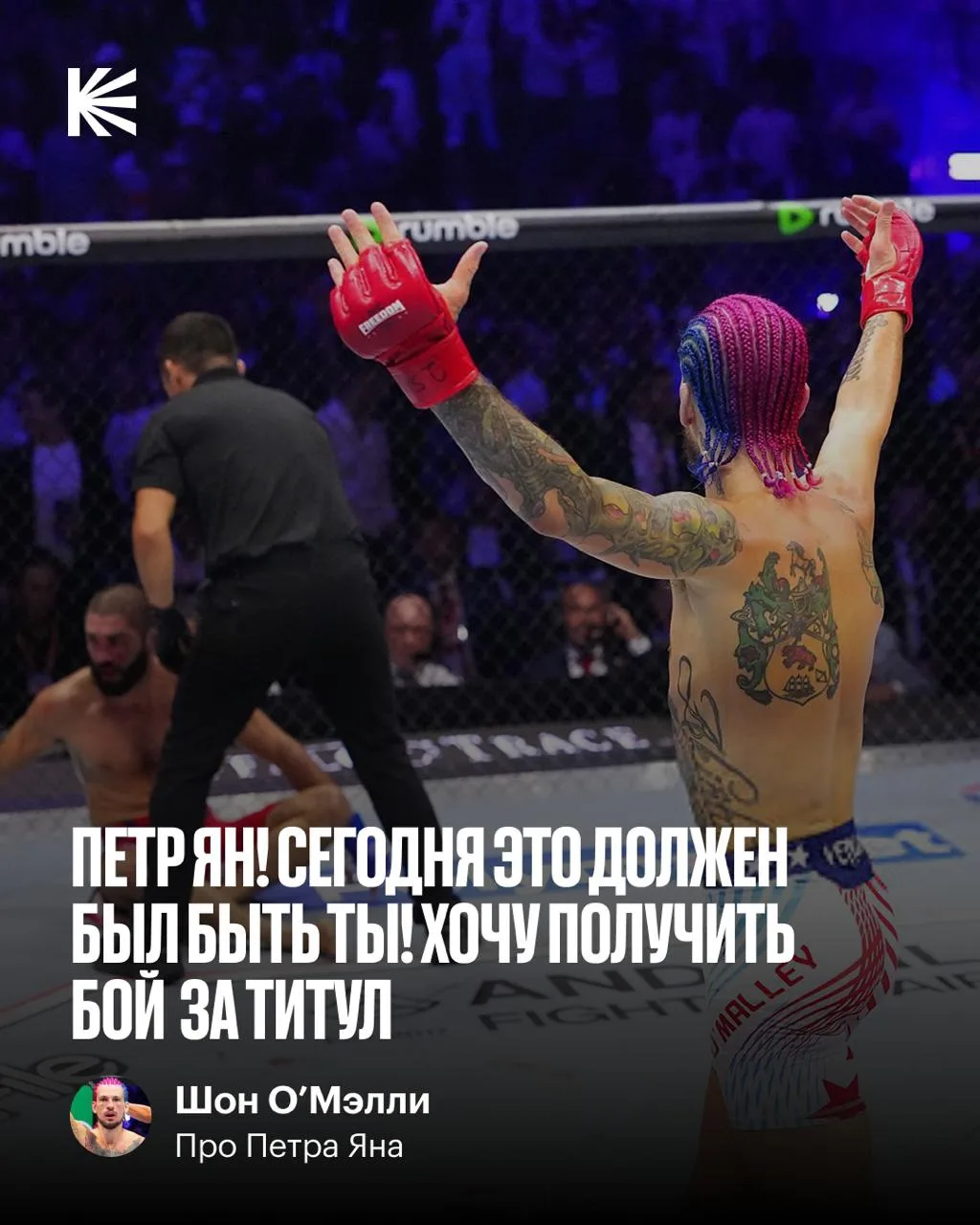 О'Мэлли vs Ян 2? 🏆

Шон вызвал Петра после своей победы в Белом доме. Кто победит, если этот бой со