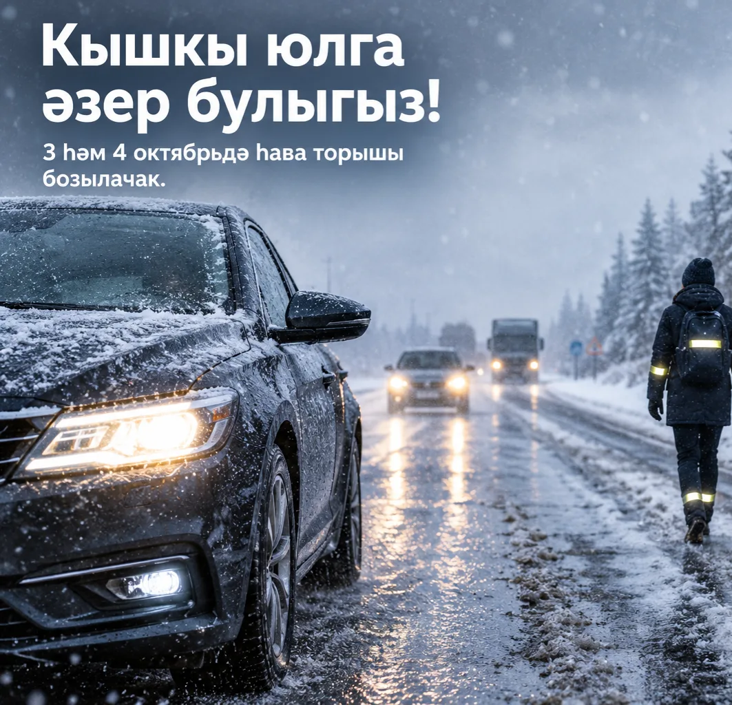 ⚠️ 3–4 октябрьдә юлларда сак булыгыз!