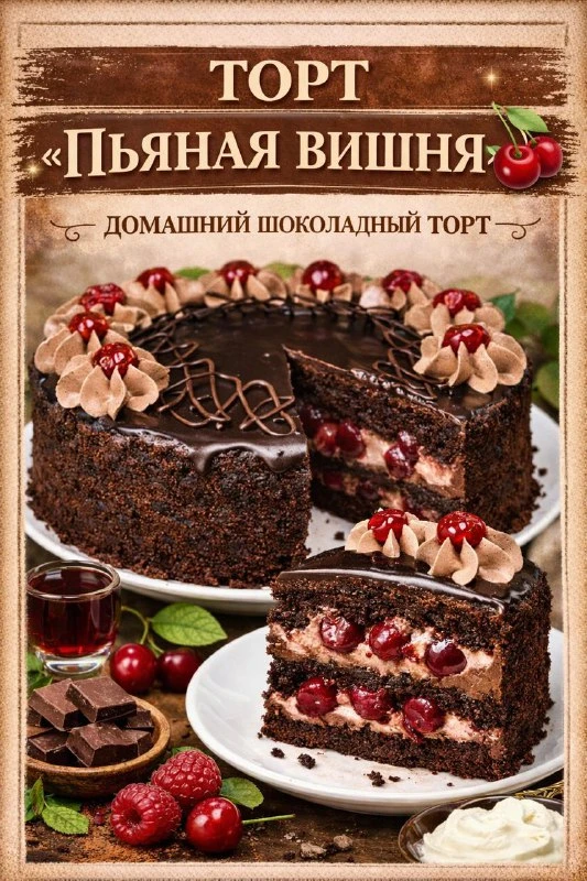 СЕГОДНЯ ГОТОВИМ ЛЕГЕНДАРНЫЙ ТОРТ «ПЬЯНАЯ ВИШНЯ» — И ОН ПРОСТО НЕРЕАЛЬНО ВКУСНЫЙ! ЭТО ИД...