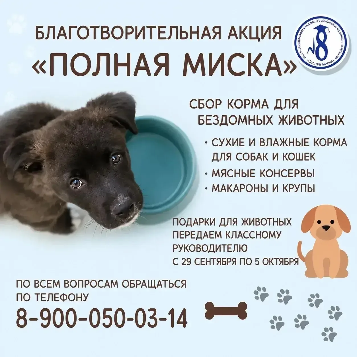 🐾✨ Акция "Полная миска" ко Дню защиты бездомных животных! ✨🐾