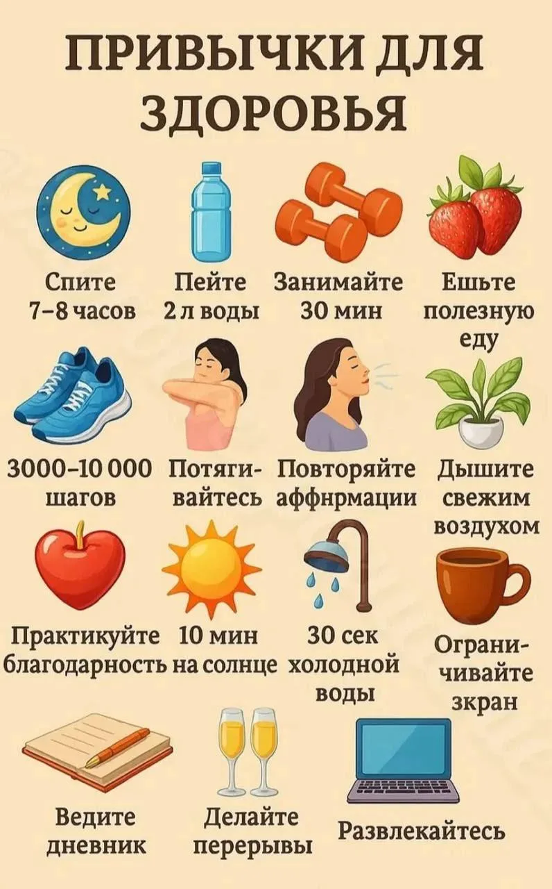Привычки для здоровья.