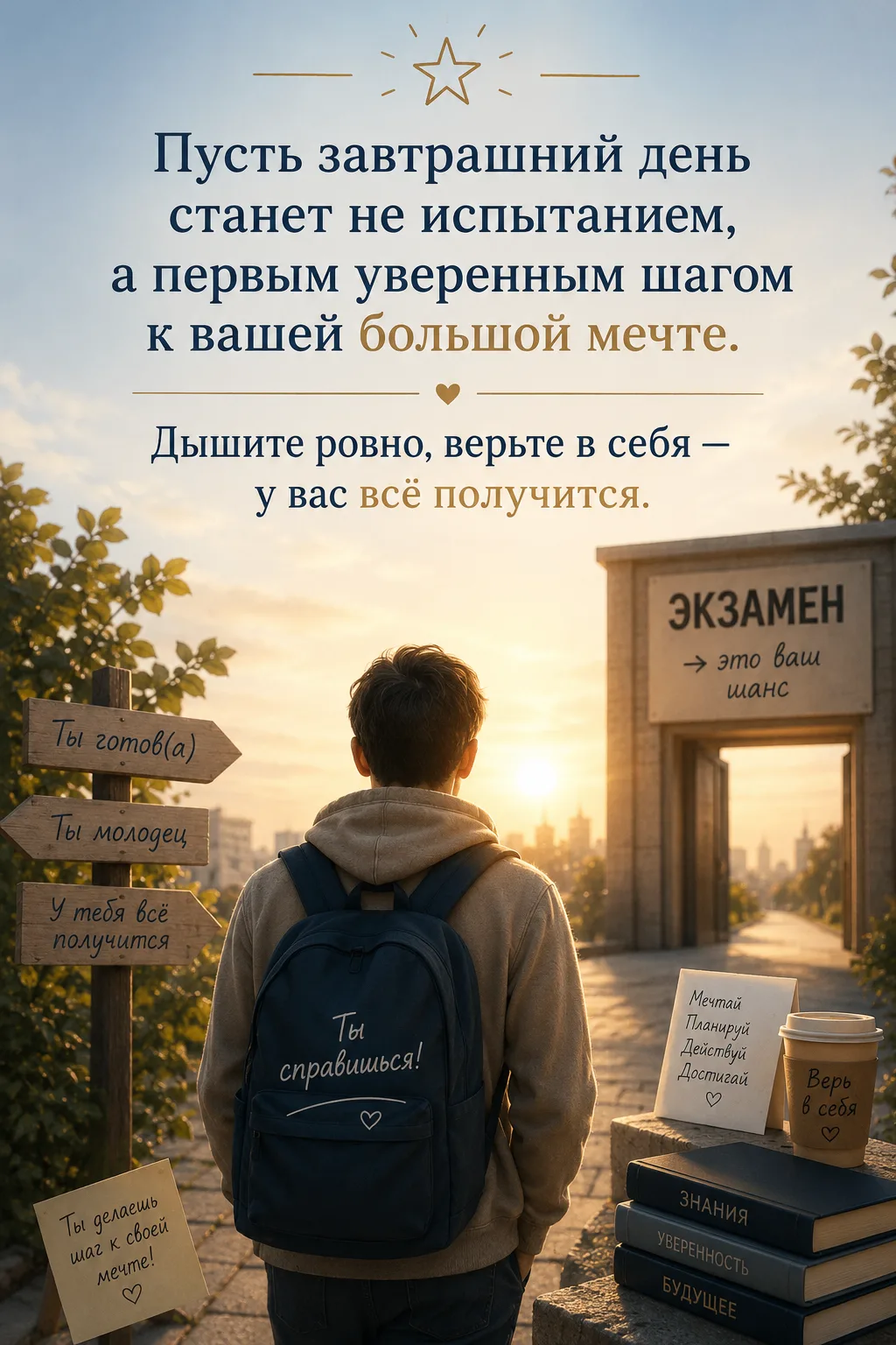 🙌Завтра - первый экзамен у одиннадцатиклассников! Ребята, мы верим в вас! Удачи!🤞
