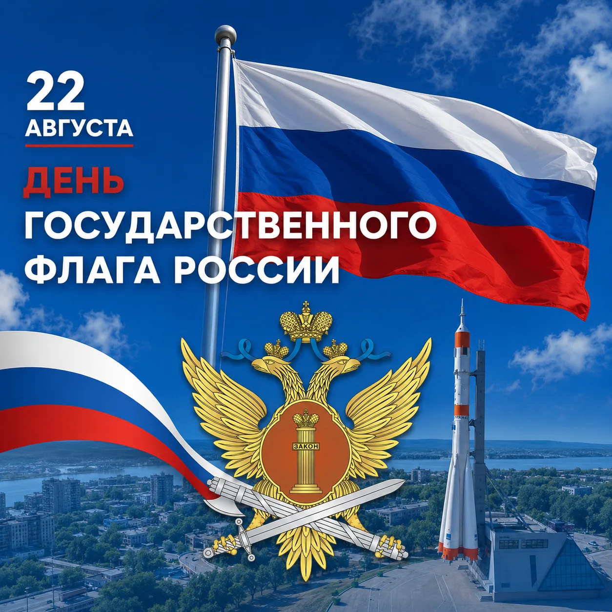 ✔️22 августа - День Государственного флага Российской Федерации!
