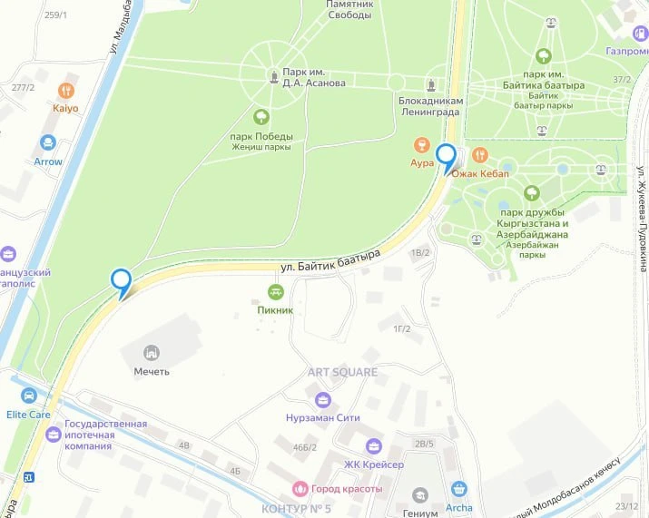 ❗️В Бишкеке на 10 дней закроют улицу Жусупа Абдрахманова в районе строящейся мечети и П...