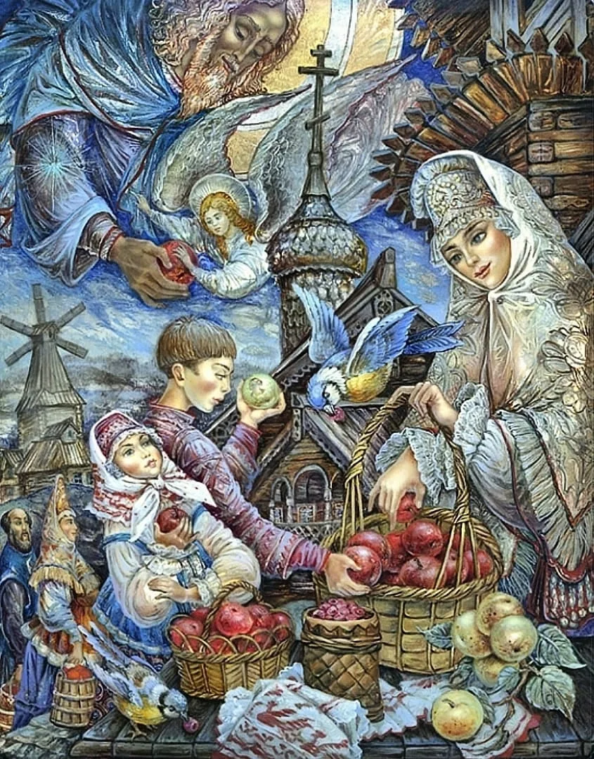 Яблоками пахнет храм сегодня,