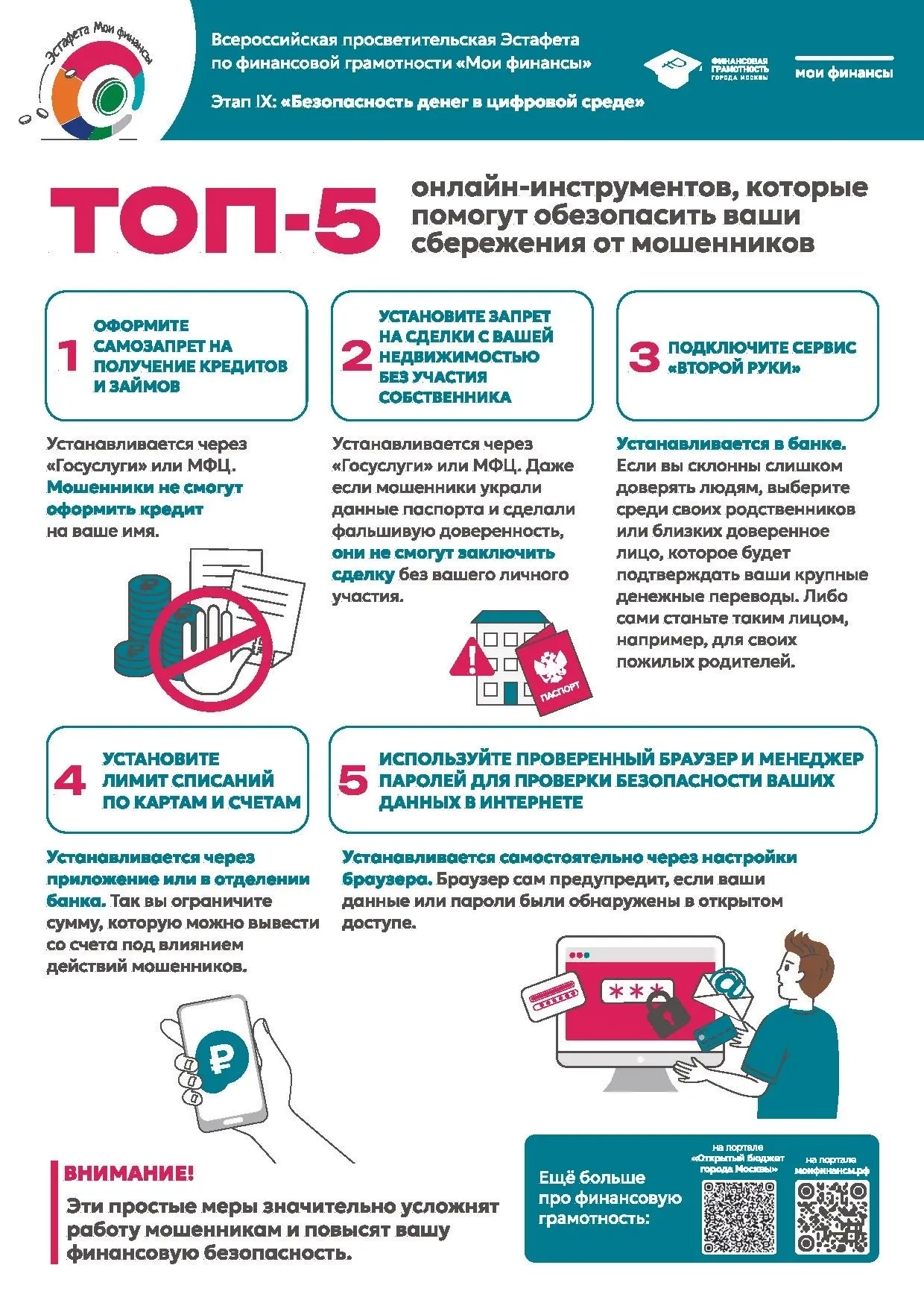 Стартовал IX этап Всероссийской просветительской эстафеты «Мои финансы», посвящённый безопасности де