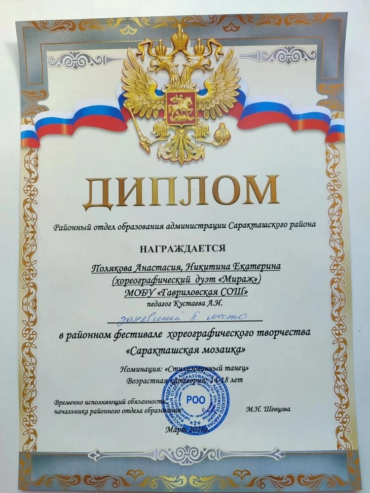 Поздравляем наших девочек с достойным результатом на районном танцевальном конкурсе "Са...