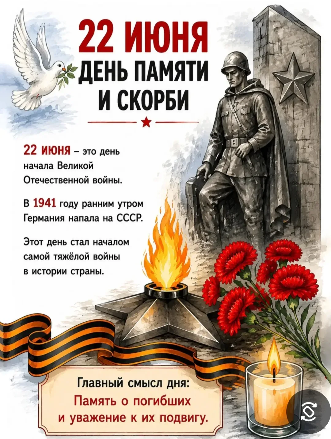 22 июня — День памяти и скорби, одна из самых значимых и трогательных дат в истории нашей страны. В 