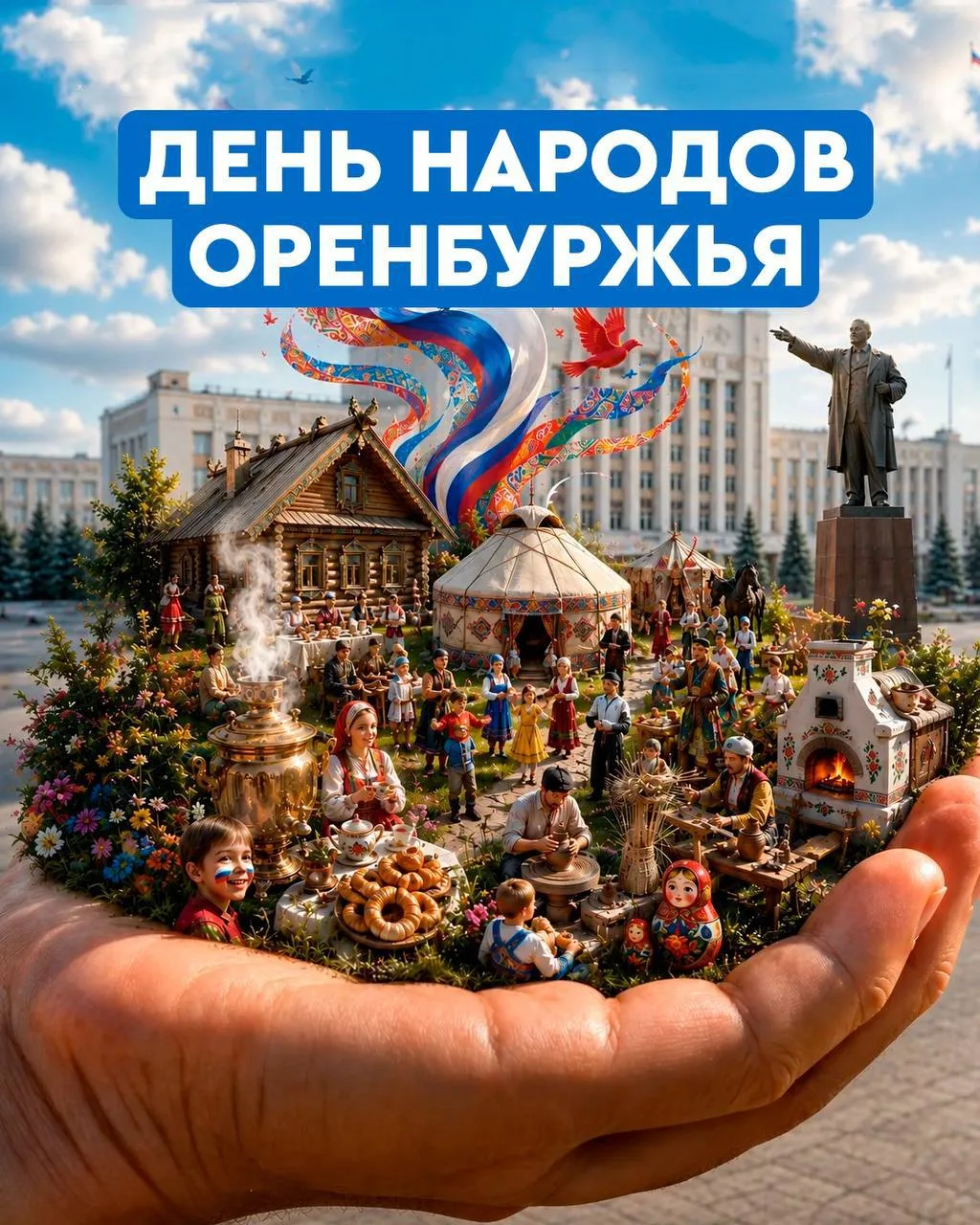 ♥ На площади Ленина в Оренбурге пройдёт этнокультурный праздник: 108 национальностей, юрты и русское
