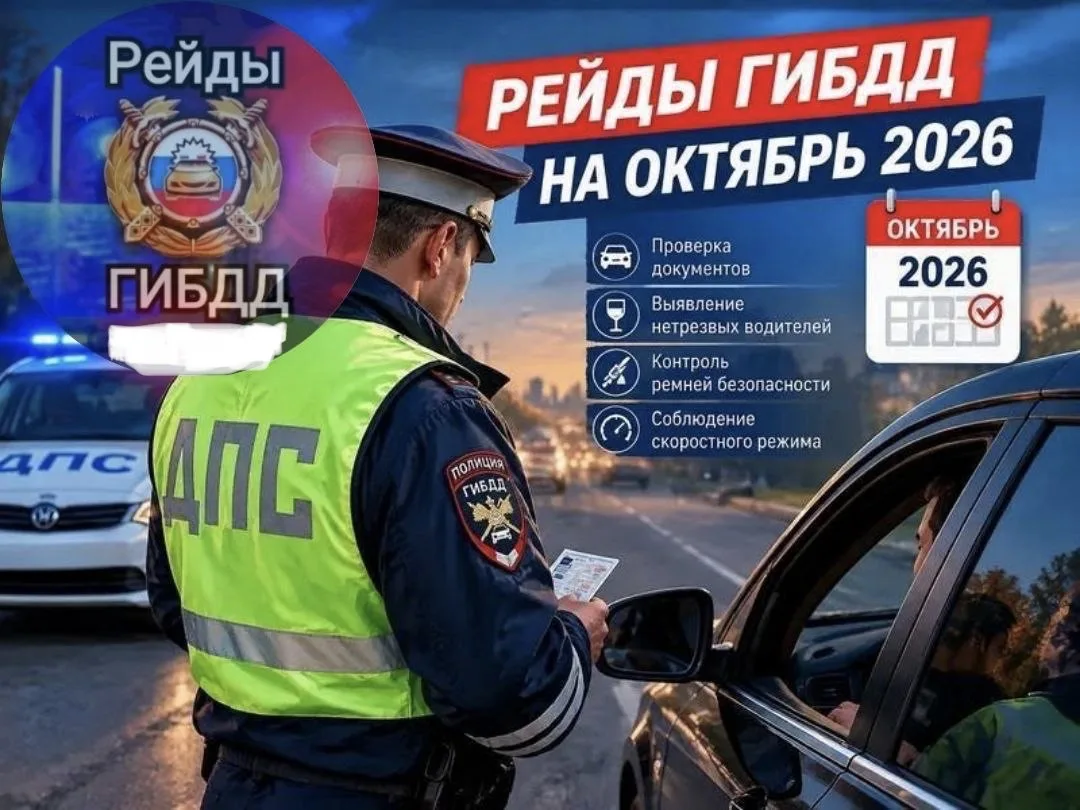 Рейды ГИБДД на Октябрь 2026 год 🚔
