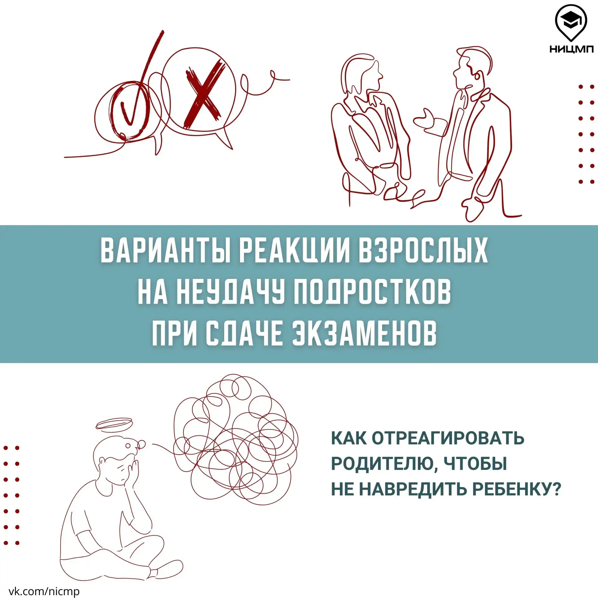 💁‍♀️  Как взрослые реагируют на неудачи детей при сдаче экзаменов?