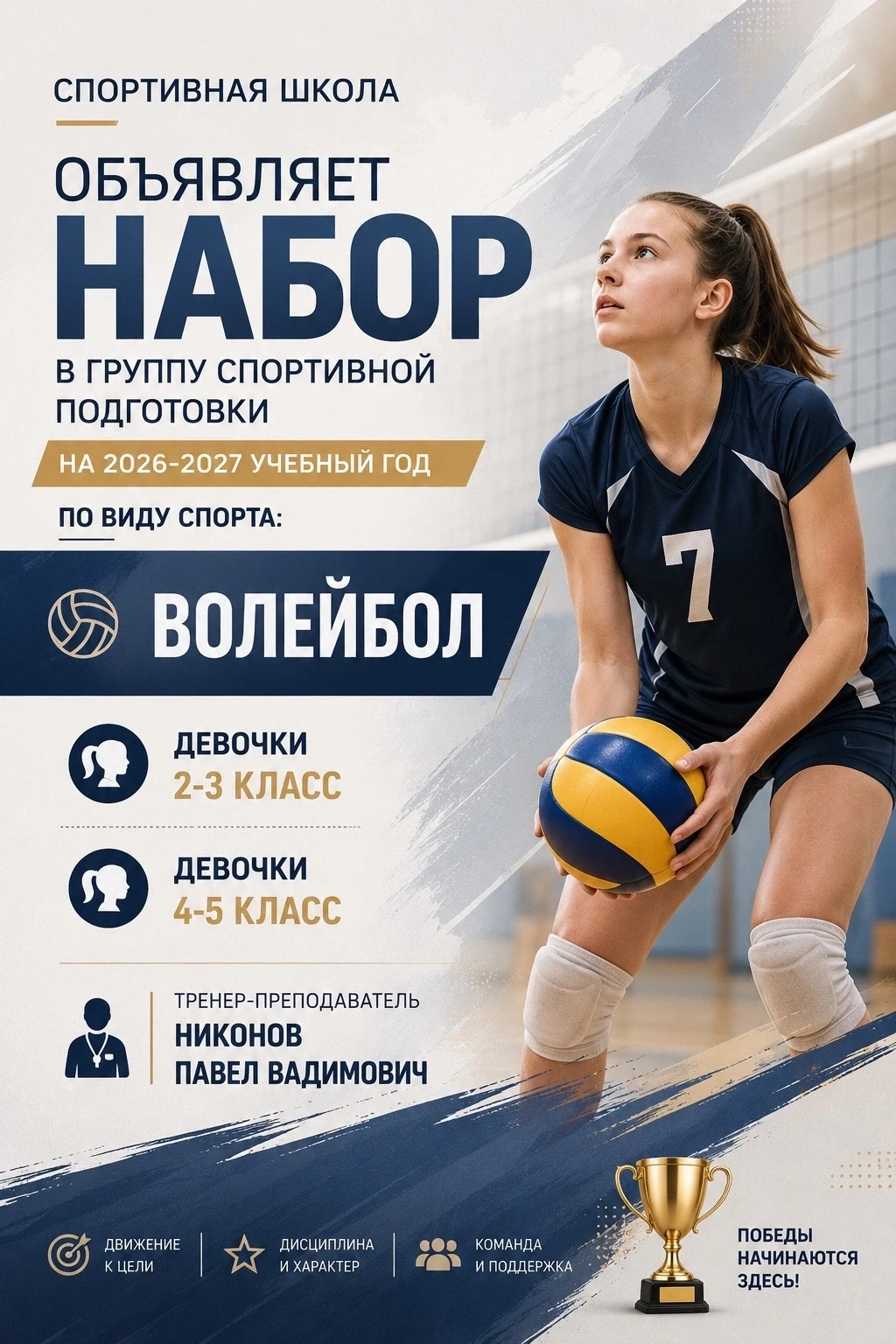 🏐 Внимание, родители и юные чемпионки!