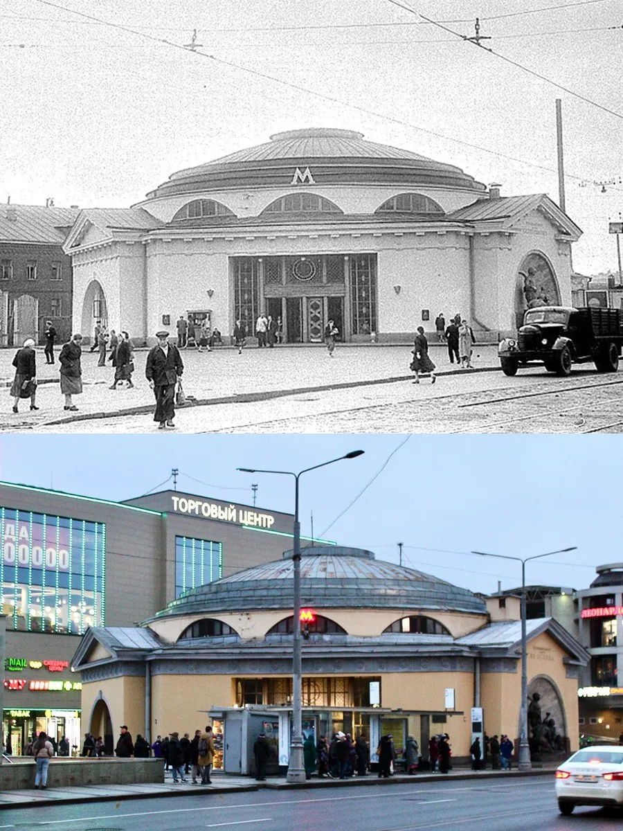 Москва, Большая Семеновская улица. 1950/2024 год.