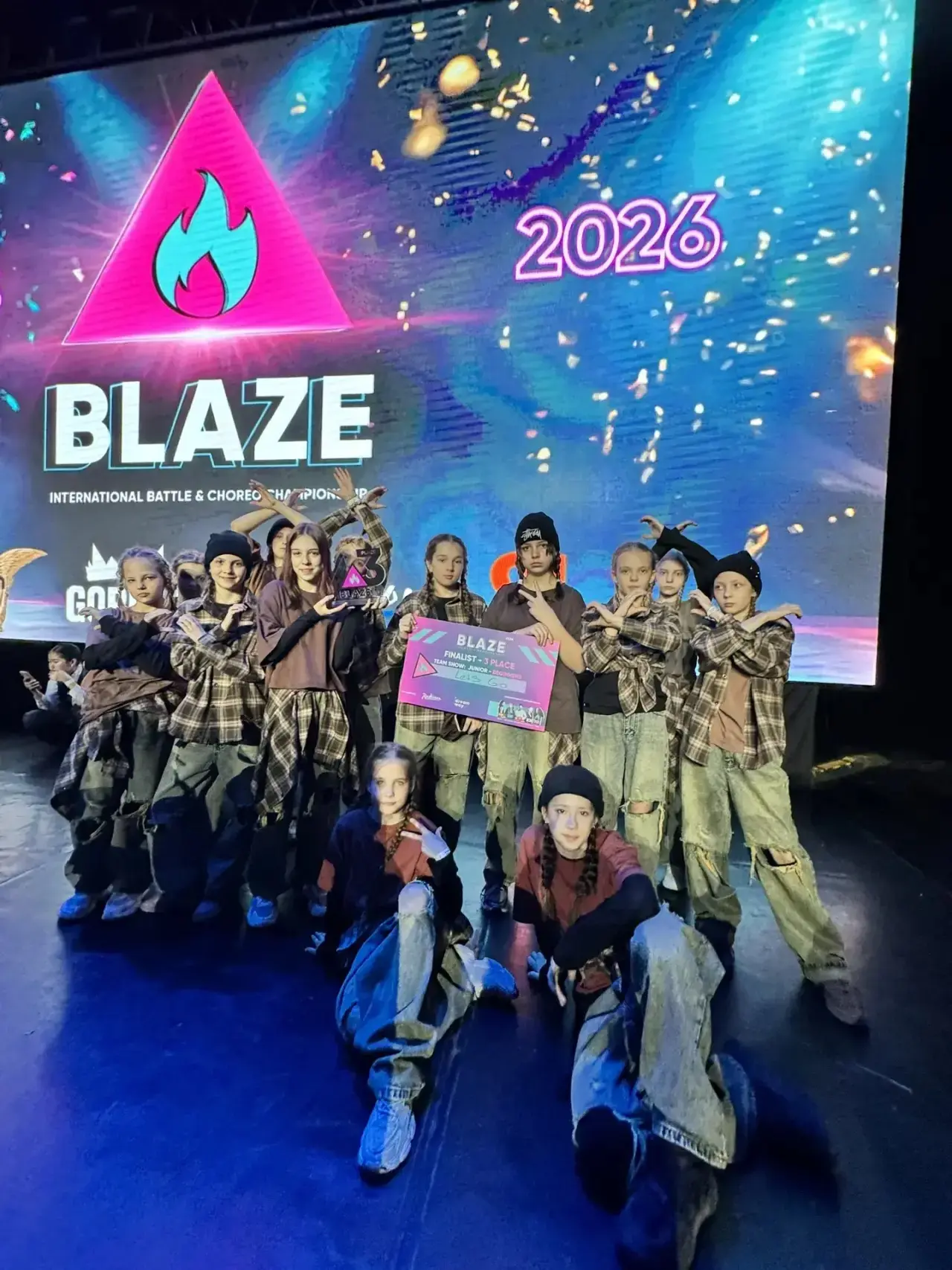 3 место в номинации junior - beginners, на международном чемпионате Blaze choreo championship 2026. 