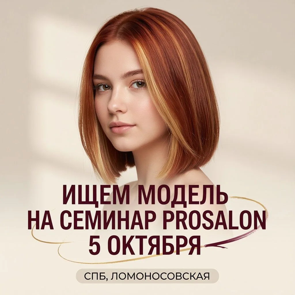 📢 Ищем модель на семинар по окрашиванию — 5 октября!