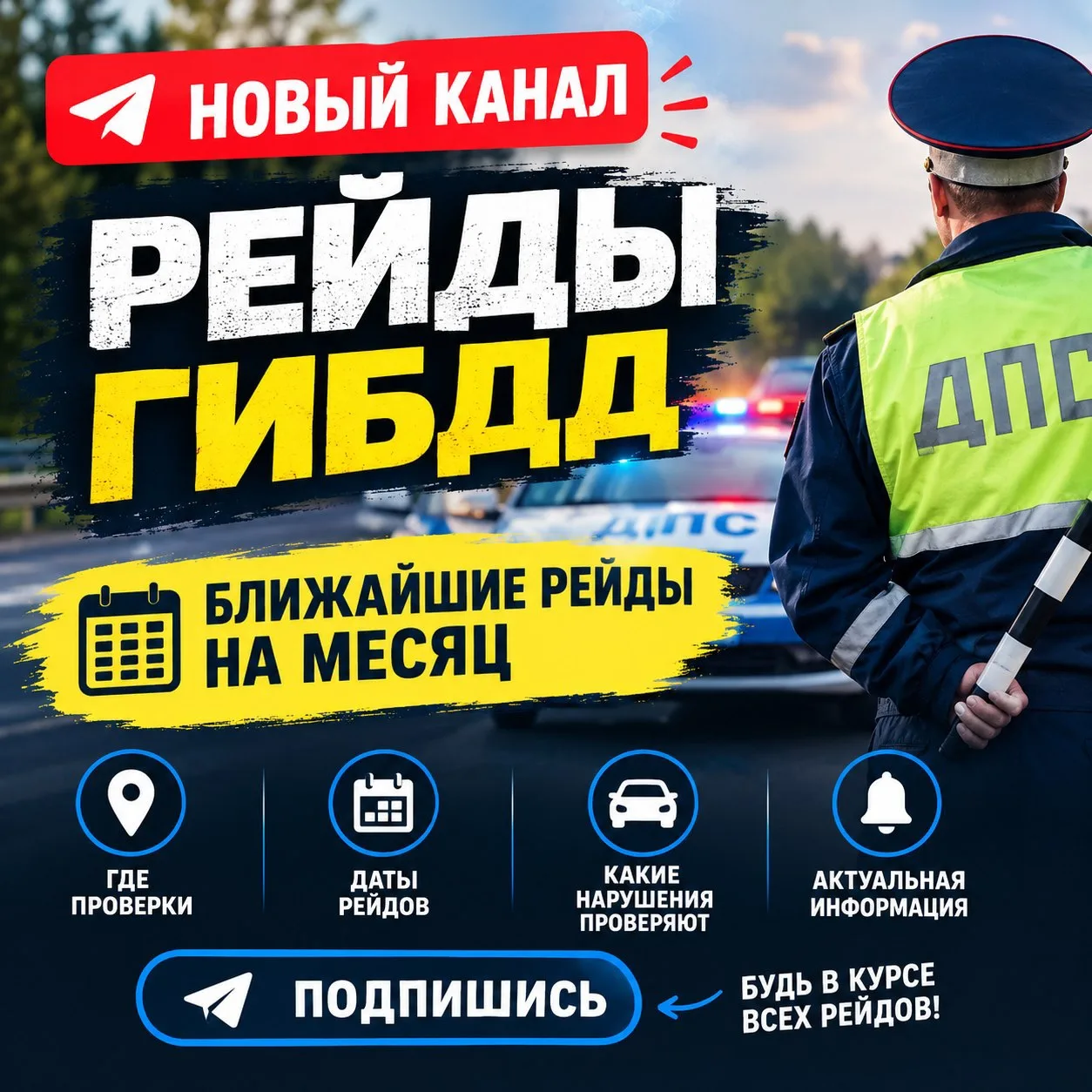 🚔 РЕЙДЫ ГИБДД НА ОКТЯБРЬ 🚔
