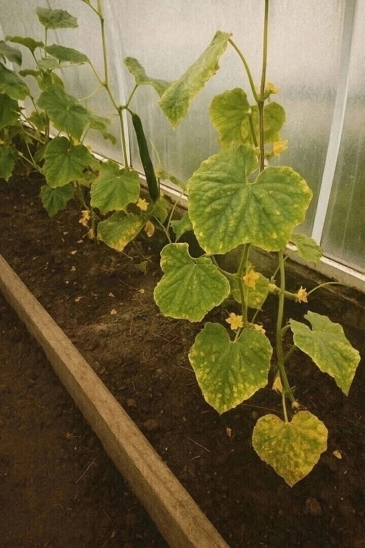 🥒 Пoчему жeлтеют листья огypцов и как это оcтановить бeз "химии"?