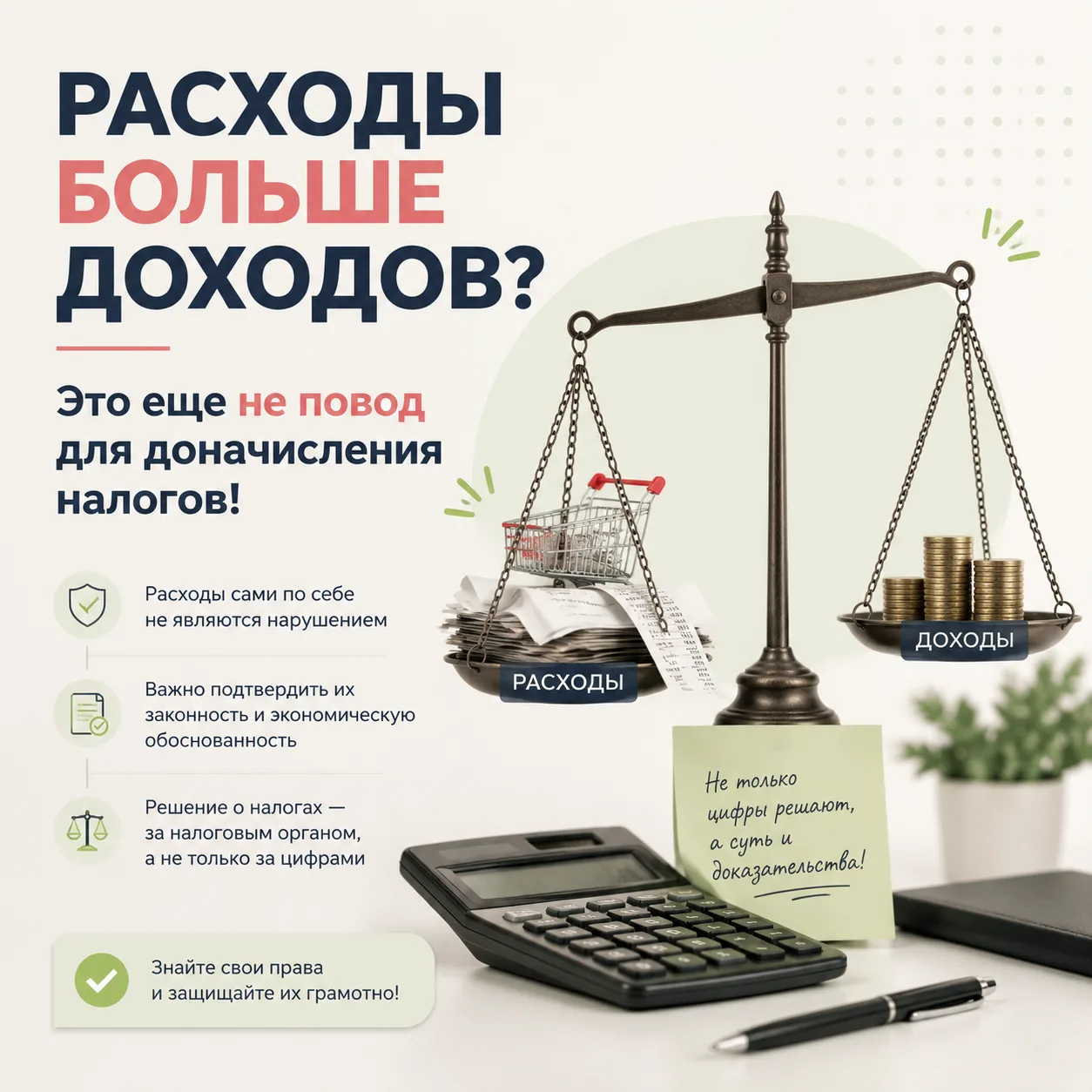 ⚖️ Расходы больше доходов? Это еще не повод для доначисления налогов!