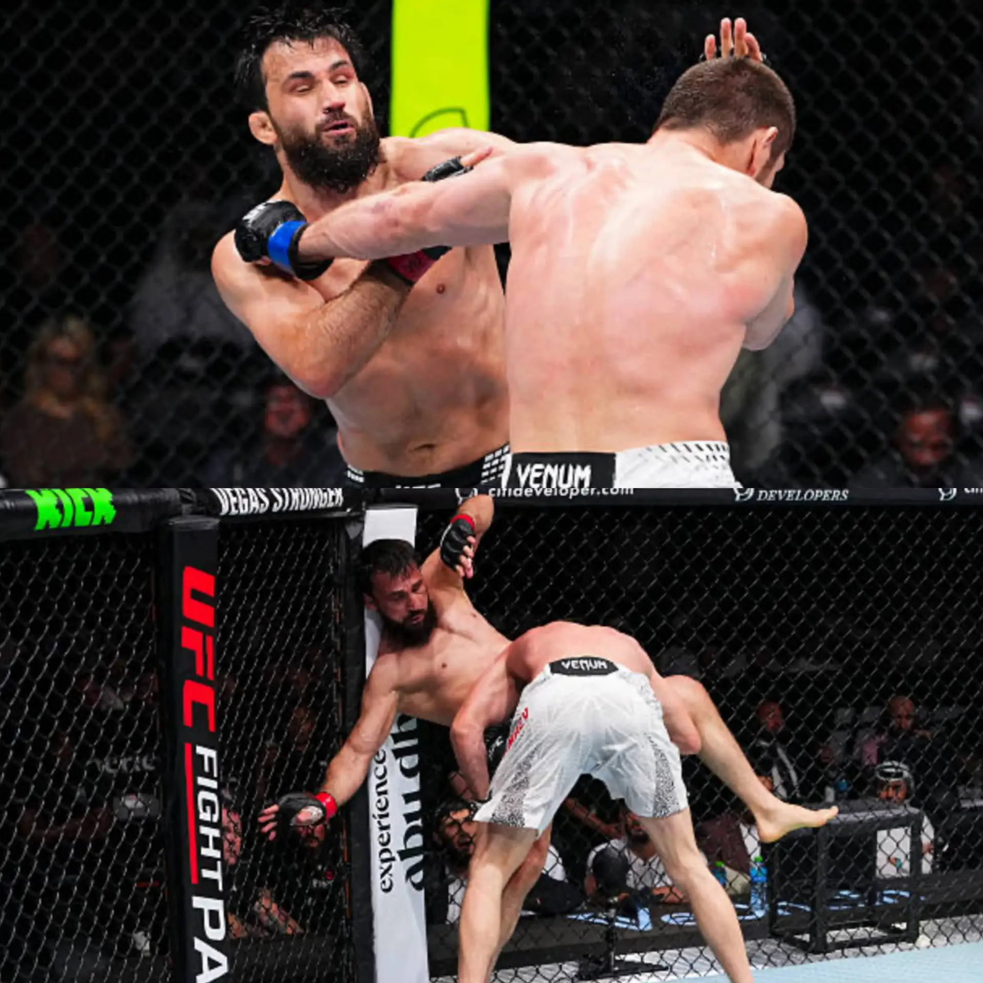 ⚡️Абубакар Вагаев в дебютном поединке в UFC одержал победу единогласным решением над Сайгидом Изагах