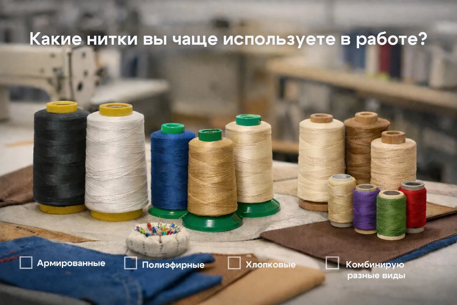 Знаете ли вы, что длина нити в одной катушке промышленных ниток может достигать 10 000 ...