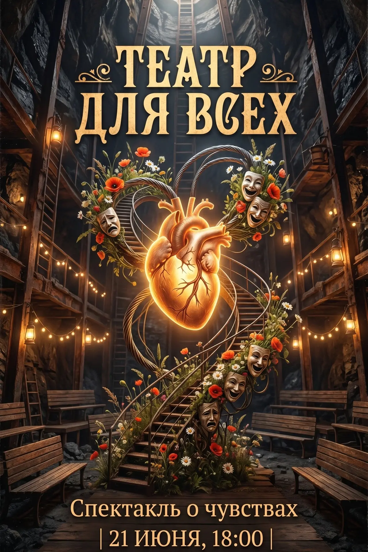 🌟В шахте — спектакль? Вы когда‑нибудь слышали такое? Теперь услышите — и увидите!

Сегодня в Березо