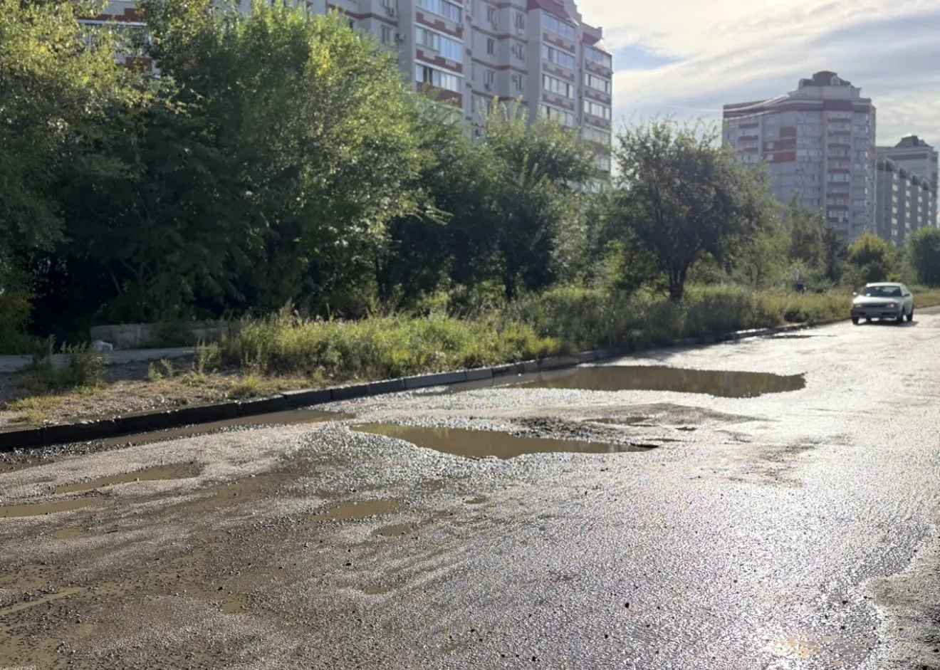 На проблемном участке улицы Студенческой в Благовещенске обустроят водоотведение и сдел...