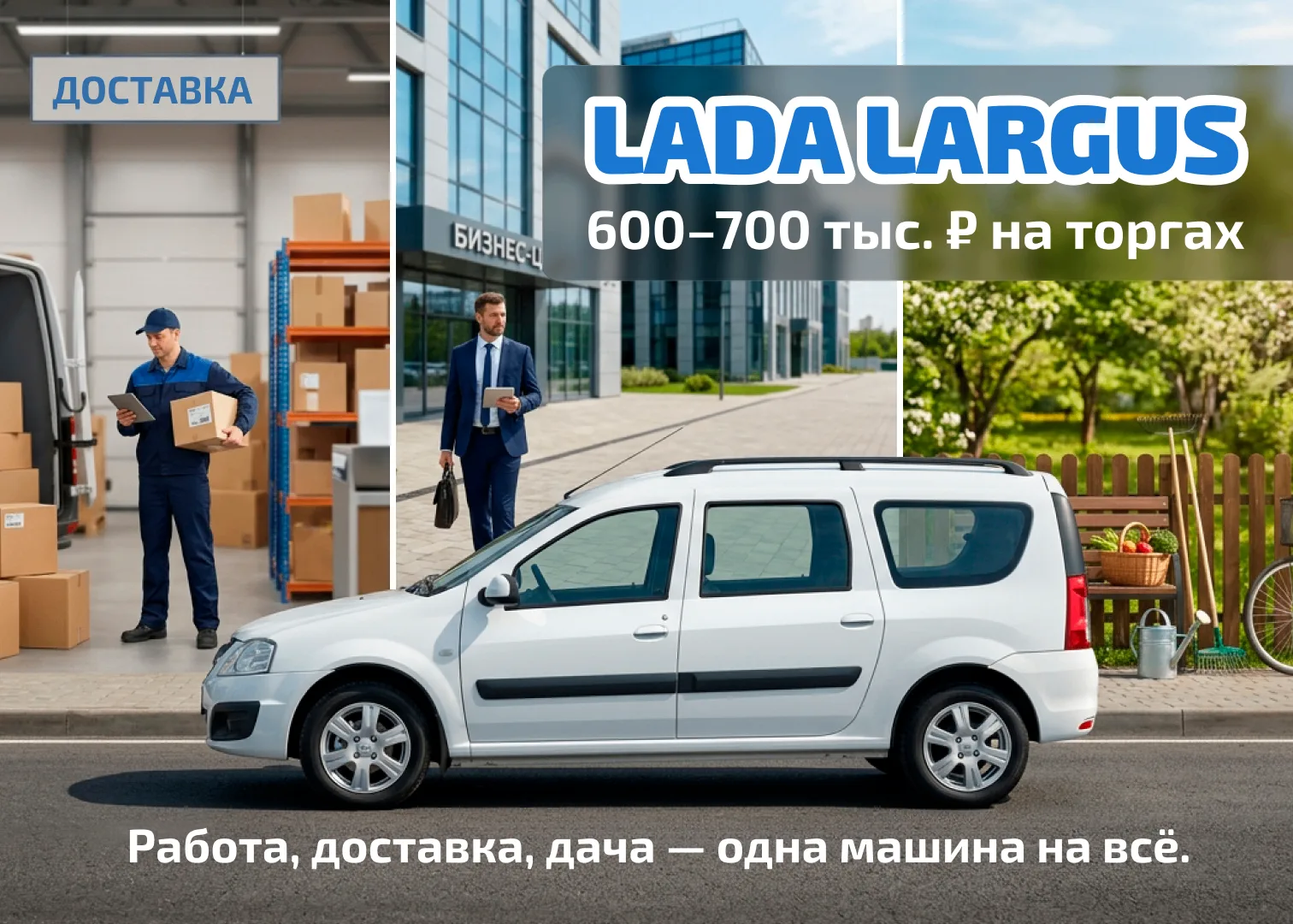 LADA LARGUS на торгах — в среднем 600–700 тысяч рублей 🚗