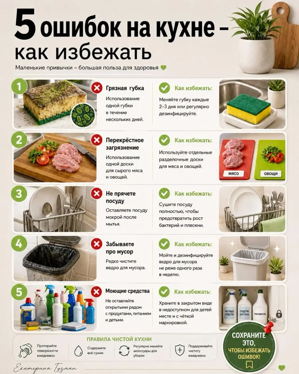 5 главных ошибок на кухне и как их избежать для здоровья семьи ✨🍳