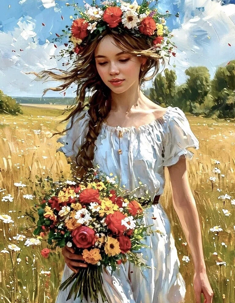 Июль на исходе, немножечко жаль, 
Тепло уплывает за синюю даль. 
Тюльпаны, пионы уже отцвели, 
Румян