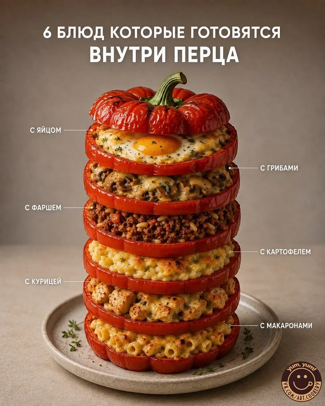 🌶 6 блюд, которые можно приготовить прямо внутри перца!