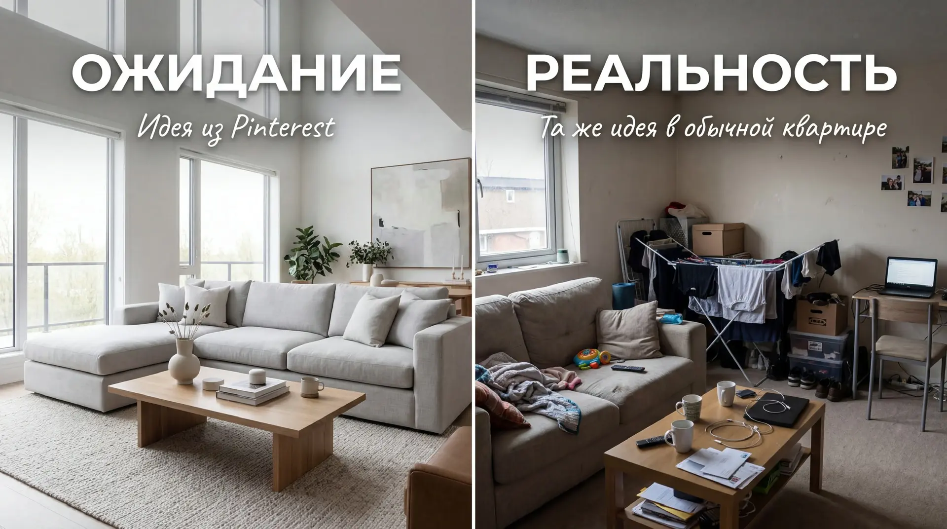 Pinterest обещал квартиру мечты. Почему в жизни получается “что-то не то”?  Сохраняешь красивый инте