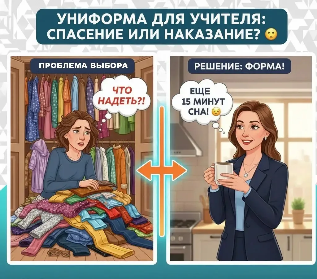 Униформа для учителя, спасение или наказание? 👩‍🏫👔

В последнее время идею одеть учителей в едину