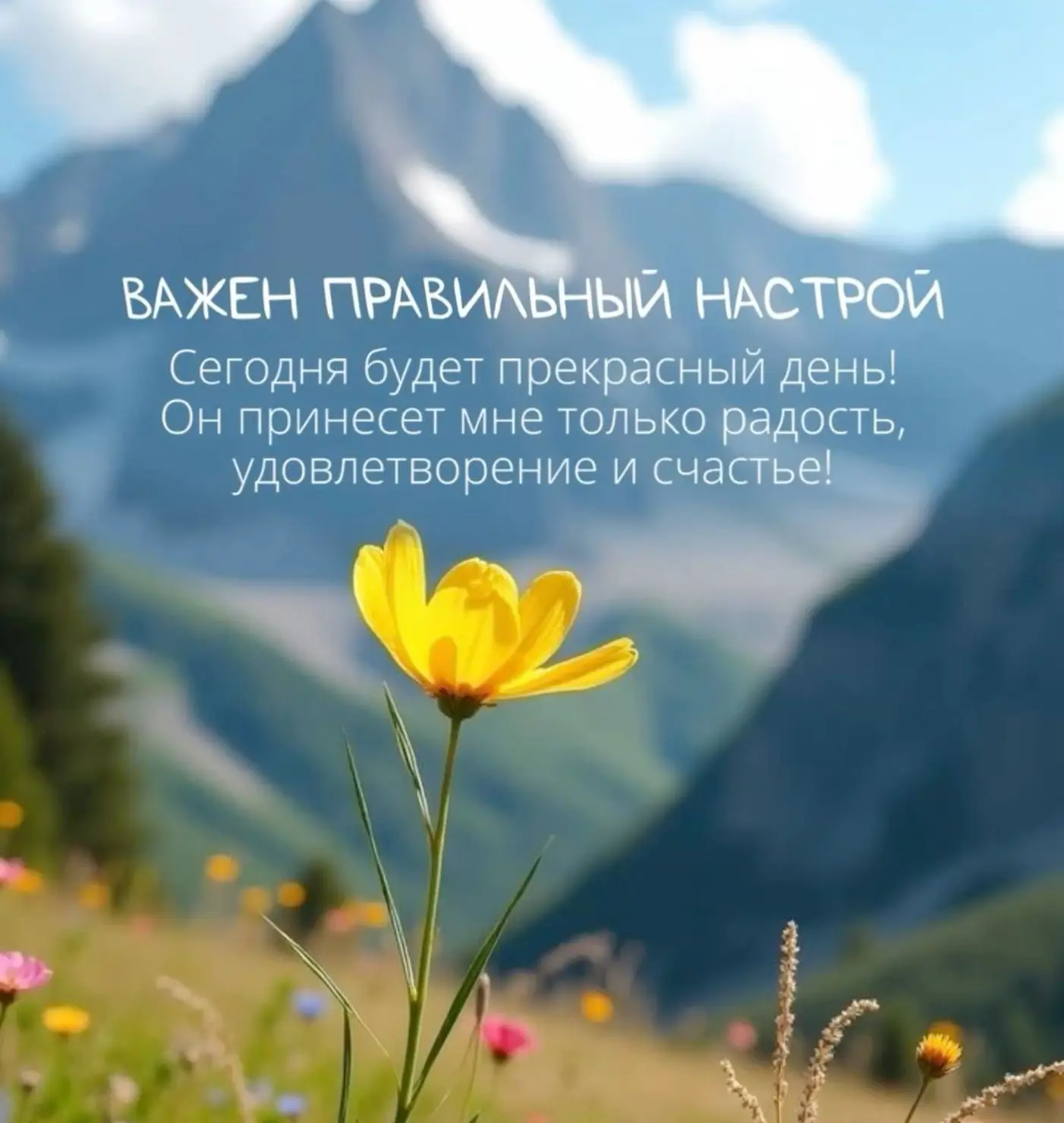 Выбираем правильный настрой и радуемся этому дню 🤗