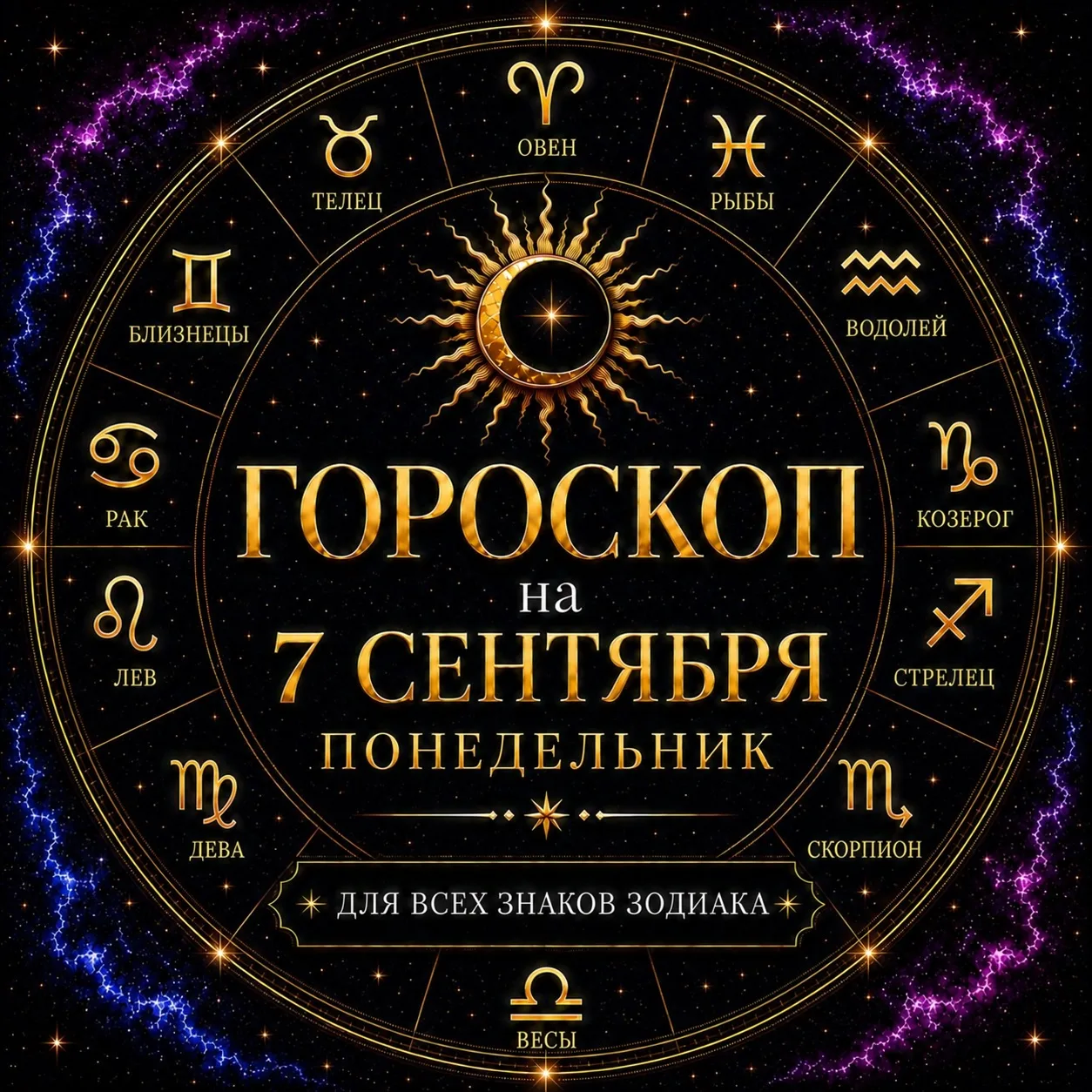 🔮 Гороскоп на 7 сентября, понедельник
