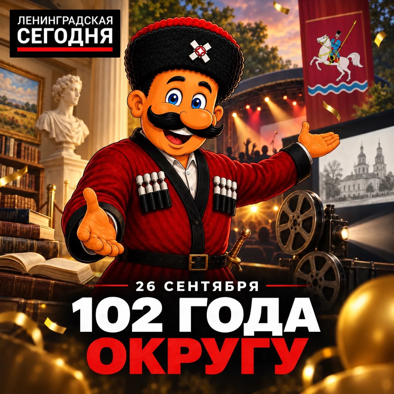 🎉 Ленинградский округ отметит 102-й день рождения: большая программа на 26 сентября